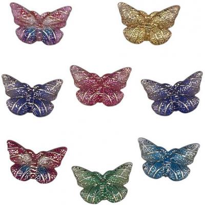 Buttons Galore Flatbackz - Butterfly Shimmer